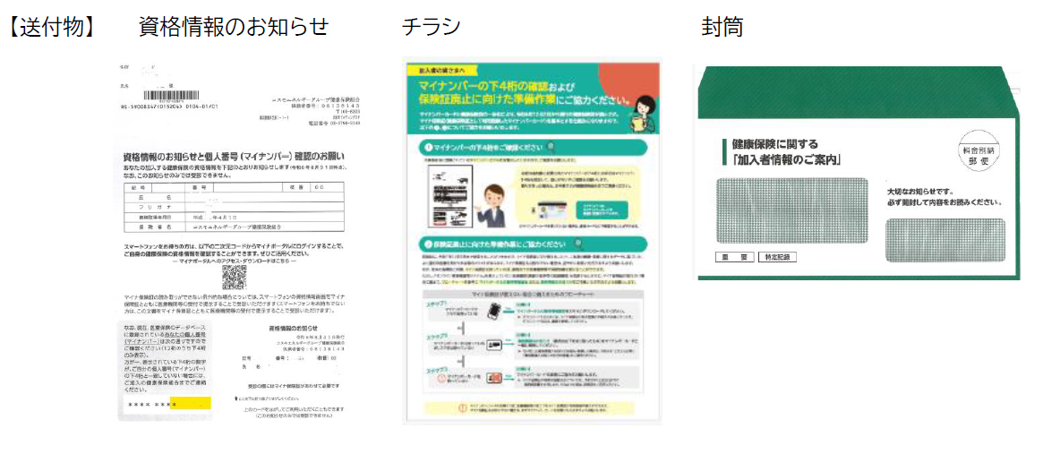 資格情報のお知らせと個人番号（マイナンバー）確認のお願い」の送付 
